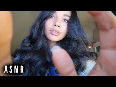 ASMR | TOUCHING YOUR FACE WITH INAUDIBLE WHISPER (Mouth Sounds & Hand Movements)