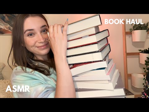 ASMR 📚 Big book haul! Tapping, scratching, whispering ❤️