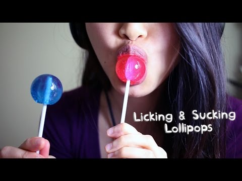 ASMR Licking & Sucking Lollipop Mouth Sounds | Double