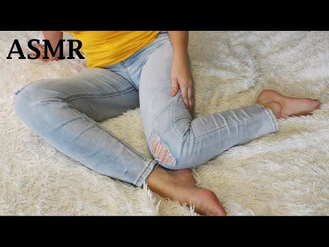 ASMR scratching jeans 🍑 fabric sounds for intense tingles