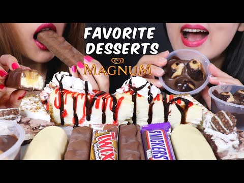 ASMR OUR FAVORITE DESSERTS (Candy Ice Cream Bars, Cheesecakes, Profiteroles) 리얼사운드 먹방 | Kim&Liz ASMR