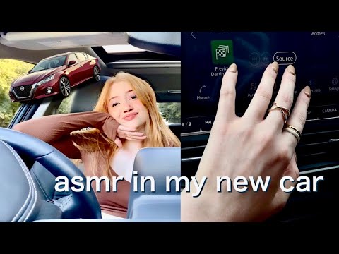 asmr in my new car + cleaning