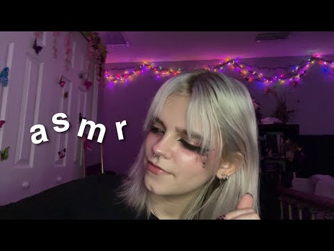 ASMR gum chewing, whisper rambles, tapping