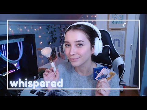 ASMR ~ do my makeup with me😌 ~ tapping on products ~ whispered