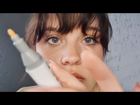 ASMR | Drawing and colouring you🎨