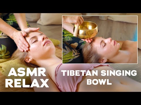 ASMR | MASSAGE | Relaxation Tibetan Singing Bowl (face, neck)
