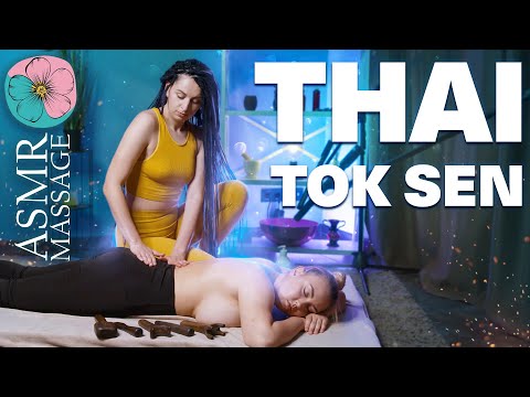 ASMR Thai Tok Sen Massage by Anna to Liza