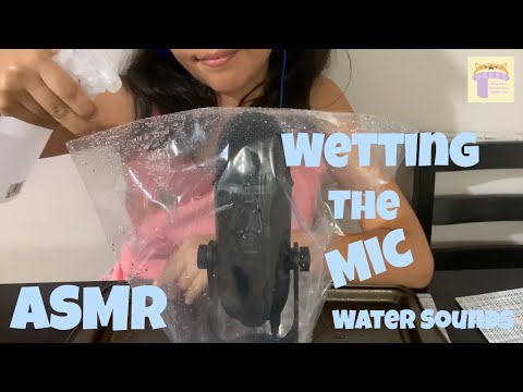 [ASMR] Wetting the Mic | Water, Bottle, Spraying Plastic Sounds