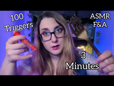 100 ASMR Triggers in 3 Minutes!!