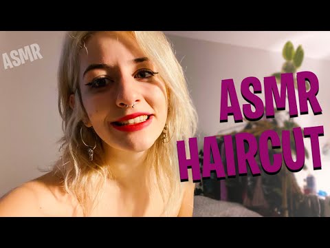 ASMR haircut and makeover by loving best friend :D