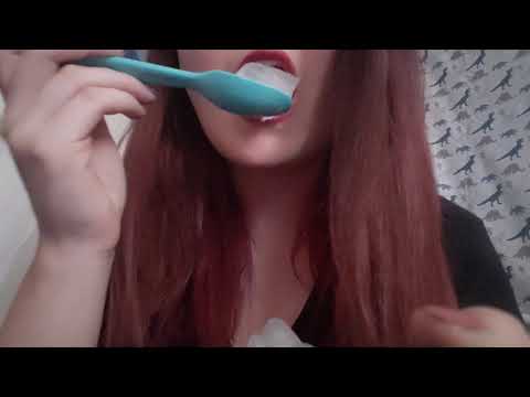 ASMR igloo ice eating