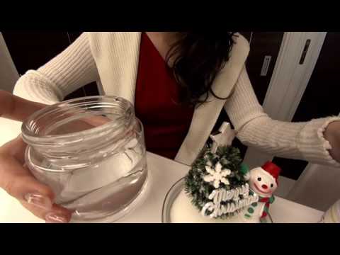 Merry Christmas‼︎〜スノードームを手作り♢地声〜Japanese ASMR/ Making a Snow globe