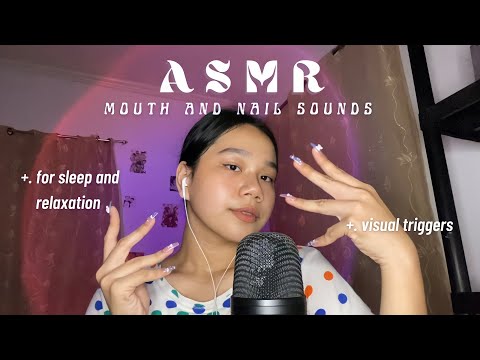 ASMR | Mouth and Nail Sounds [ Plucking, Spit Painting, Tapping for Sleep ] 🇵🇭