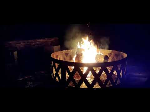 ASMR Head and Neck Massage by a Bonfire - Mic Brushing - Soft Speaking