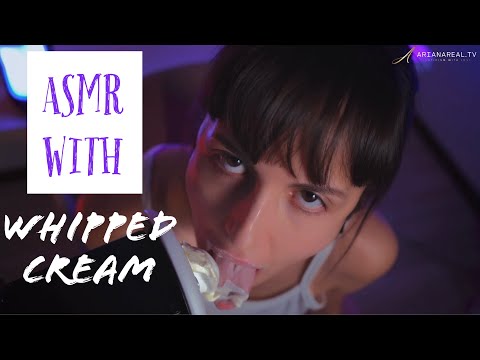 ASMR Ear Licking with Whipped Cream