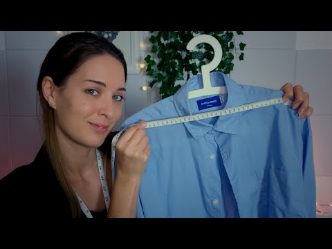 ASMR | Relaxing Tailor Shop Roleplay | Shirt Fitting | Measuring You | Fabric Sounds (Soft Spoken)