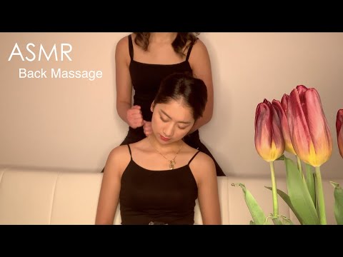 【ASMR】Back shoulder&Neck  Massage/肩たたき【音フェチ】