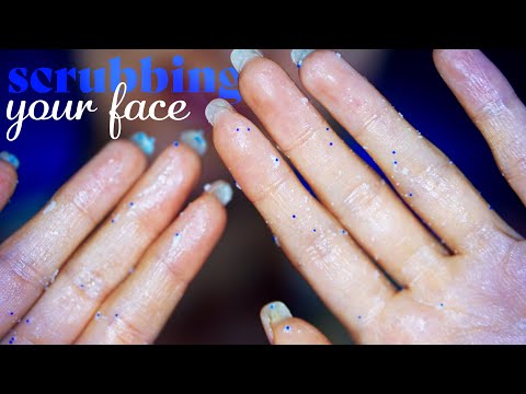 ASMR ~ Massaging Your Face ~ Scrubbing, Layered Sounds, Personal Attention