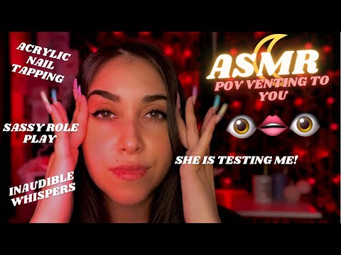ASMR POV venting to you about my nemesis (Asmr roleplay ~ asmr mouth sounds / inaudible whispers)