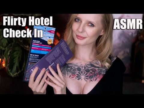 ASMR Flirty Hotel Receptionist Check In - Roleplay