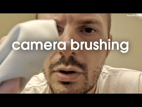 ASMR Camera Face Brushing + Whispering for better Falling Asleep