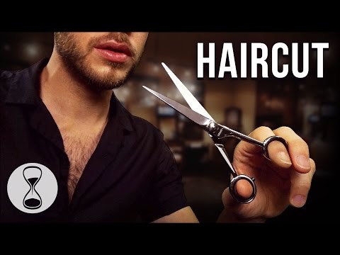 ASMR HAIRCUT ROLEPLAY | Scissors, Comb, Hair Wash, Head Massage & Male Whispering (Binaural)