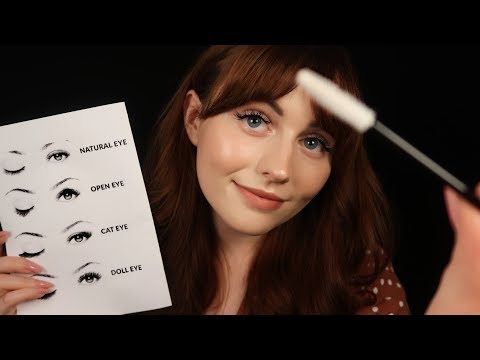 [ASMR] Beautician Does Your Eyelashes - Close up Personal Attention