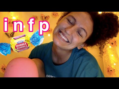 ASMR ~ fast GUM CHEWING whisper (answering QUESTIONS for INFPs pt. 2!) 🦋