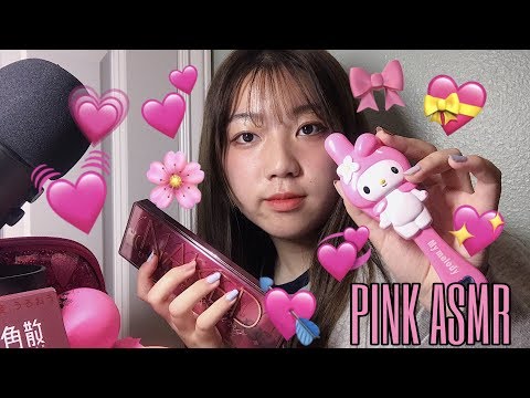 ASMR with PINK things💗 | tapping, scratching, crinkling sounds