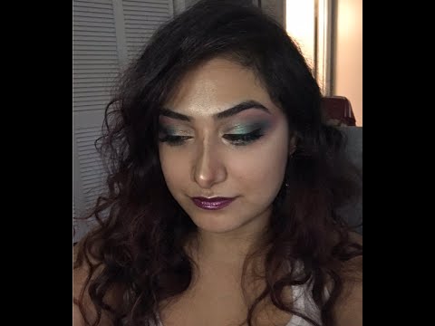 ASMR - آرایش طاووس هالوین - (آدامس) و گفت و گو - Peacock inspired makeup