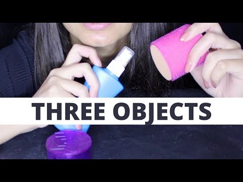 ASMR THREE OBJECTS / SIX TRIGGERS (Tapping, scratching, cap, squishing, spray, water..)(NO TALKING)
