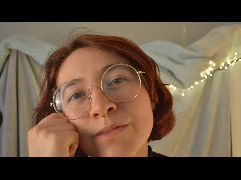 ASMR Blanket Fort Personal Attention ⛺ Up-close hair brushing, sketching you & inaudible whispers