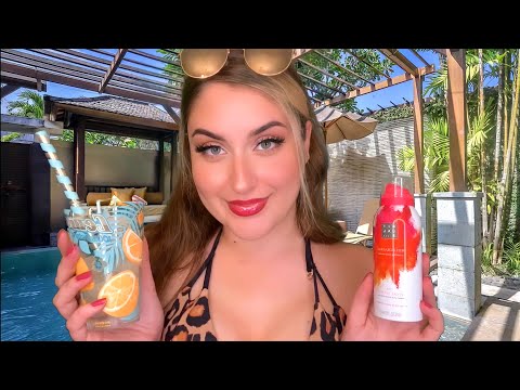 Asmr deutsch Abkühlung am Pool🍹Personal Attention Roleplay 6/6 Traumreise [Crackling Body Mousse]