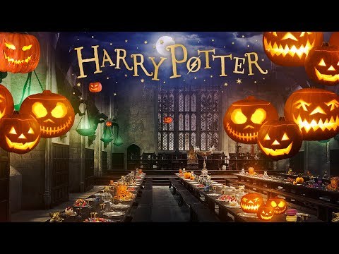 Halloween at Hogwarts 🎃 Great Hall Feast ⚡ Harry Potter Inspired Ambience