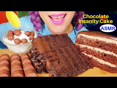 ASMR CHOCOLATE INSANITY CAKE, KINDER CHOCOLATE eating sound |초콜 케익, 초코과자, 휘핑크림 먹방 리얼사운드|CURIE.ASMR