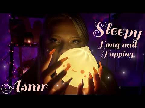 ASMR Sleepy Long Nail Tapping in the Dark 🌙
