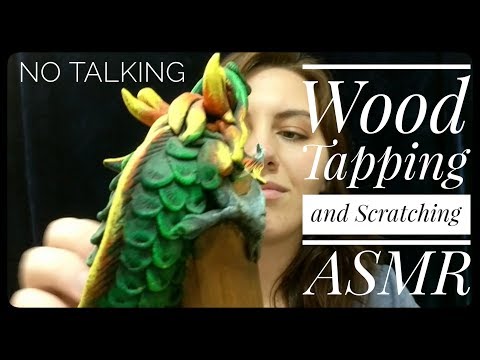 Wood Tapping and Scratching ASMR (No Talking)