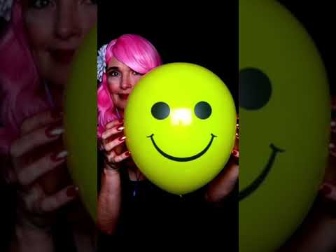 ASMR: Inflating/Popping Smiley Face Balloon - Slow Motion Pop #shorts