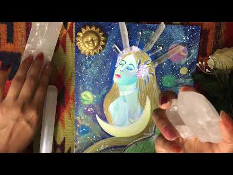 ASMR Unintelligible and Inaudible Whispers with Crystal and Art Sounds