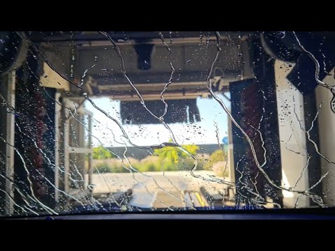 ASMR Drive through car wash + car tapping & scratching