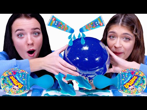 ASMR Eating Only One Color Food Blue Candy Challenge | Mukbang By LiliBu