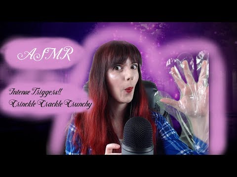 [ASMR] 7 Intense Triggers for Tingles and Relaxation (Crinkle Crackle Crunchy sounds)