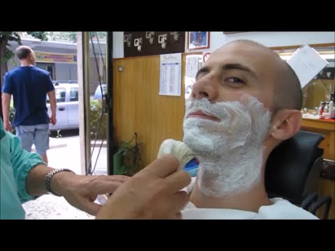 Barber shop: professional and relaxing shave - ASMR video
