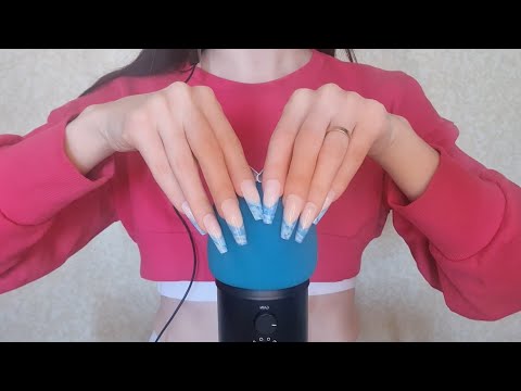 ASMR Mic Scratching - Brain Scratching | No Talking for Sleep with Long Nails 3H