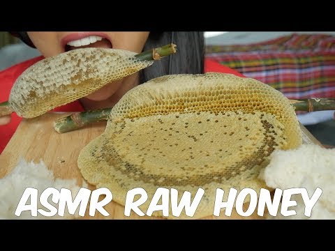 ASMR RAW Whole Honey Comb (SOFT STICKY EATING SOUNDS) No Talking #6 | SAS-ASMR