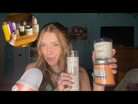 ASMR candle collection (tapping, scratching, letter tracing)