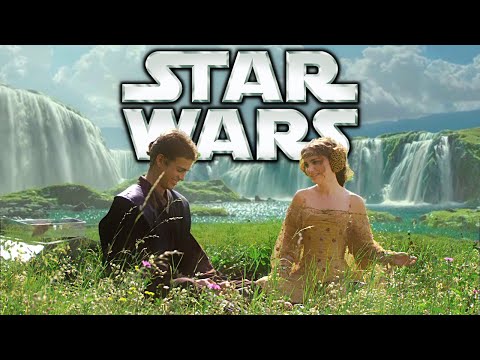 Naboo Waterfalls ◈ STAR WARS inspired ASMR Ambience ◈ Birds, Waterfalls, Wind in the Grass, Sunset