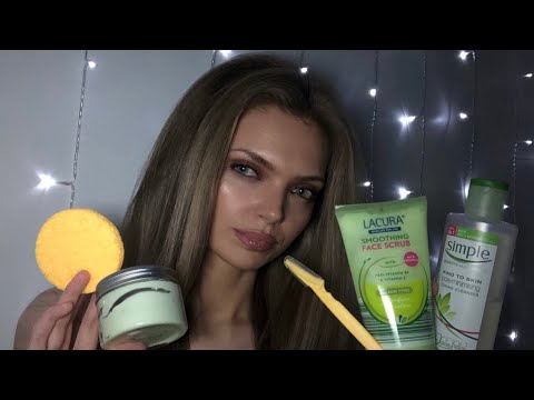ASMR ~ Friend pampers you after a stressful day | Dermaplaning & skin care| SPA ROLEPLAY | Whispered