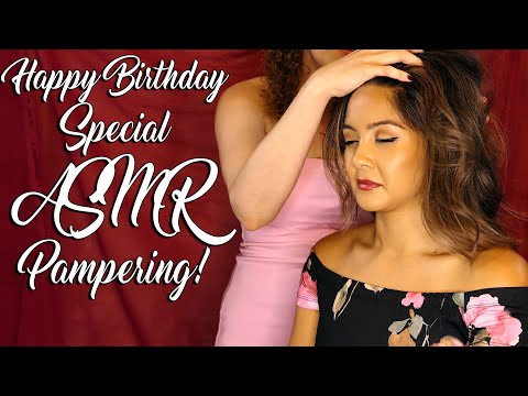 ASMR💕Special Happy Birthday Hair Brushing Pampering with Jessica & Corrina 🎂