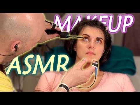 Amazing! He Learns to Do Her Makeup ASMR Insane Sounds